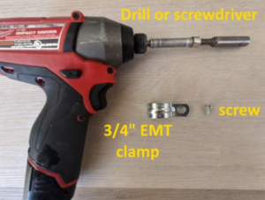 Dishwasher Drains drill and emt screw