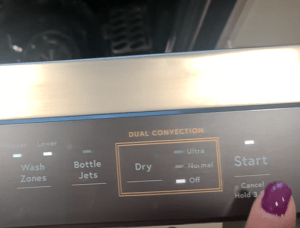 how to reset ge dishwasher